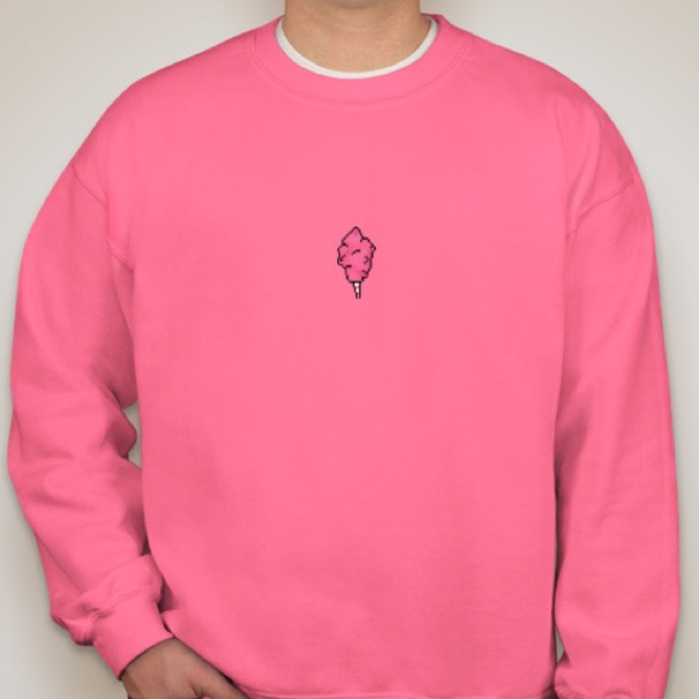 Pixel Cotton Candy Graphic Crewneck